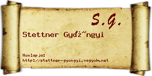 Stettner Gyöngyi névjegykártya