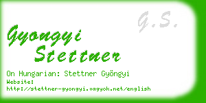 gyongyi stettner business card