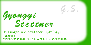 gyongyi stettner business card
